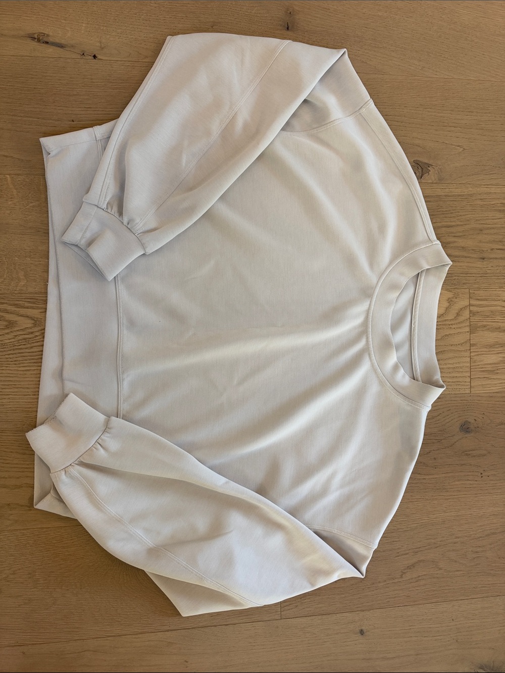 Lululemon Softstreme Perfectly Oversized Crop Crew Ivory Size 8